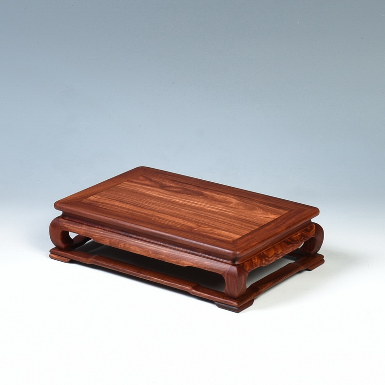 Pianology picking mahogany base rectangle red wingceltis wood base miniascape base guanyin Buddha base solid wood