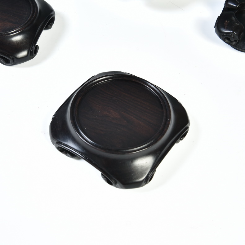 Black TanZiGuang rosewood base potted vase base solid wood antique wooden antique base stone base