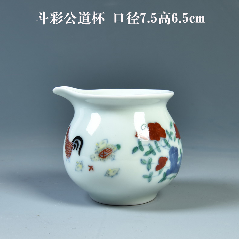 Pianology picking Ming chenghua chicken color bucket cylinder cup of jingdezhen porcelain antique crafts home decoration furnishing articles