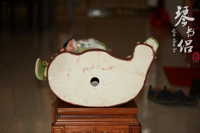 Pianology picking furnishing articles of jingdezhen porcelain industry Arthur yeung its hand - made guan yu wu guan gong 92 cm high