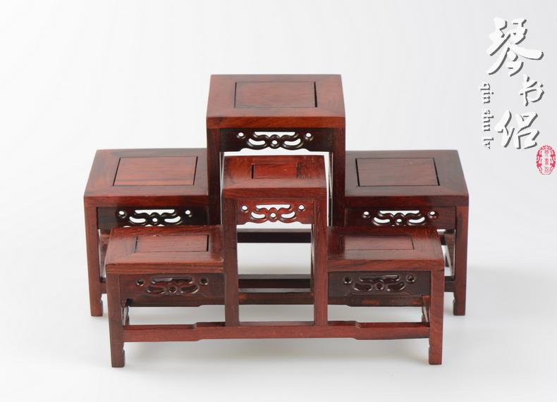 Pianology picking solid wood antique red acid branch sets two stupa pavilion tea teapot teacup stupa frame base