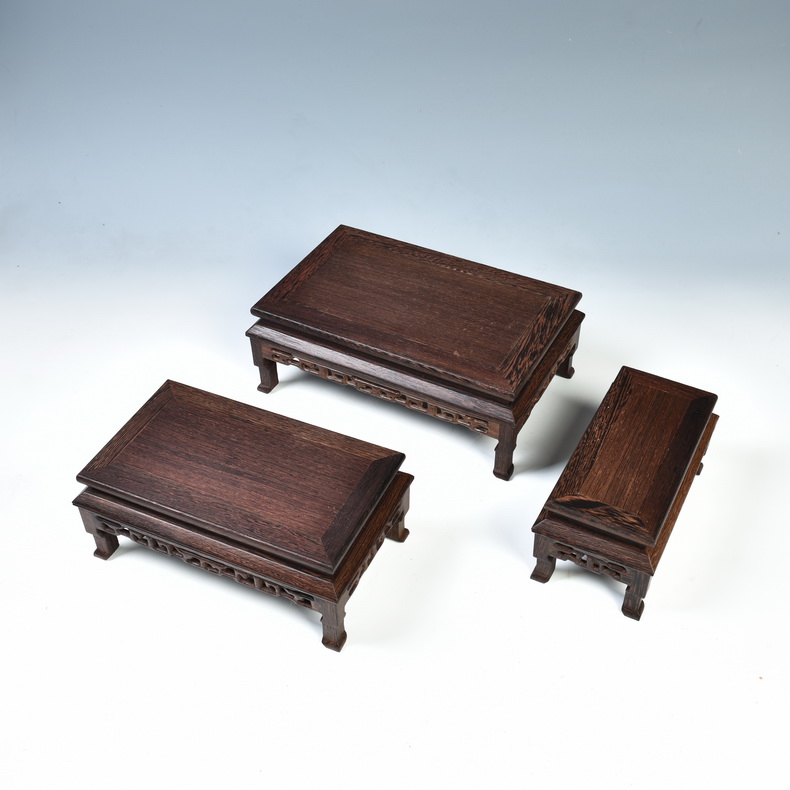 Vase base mahogany base rectangle bonsai pot base base solid wood fish tank base wooden shelf