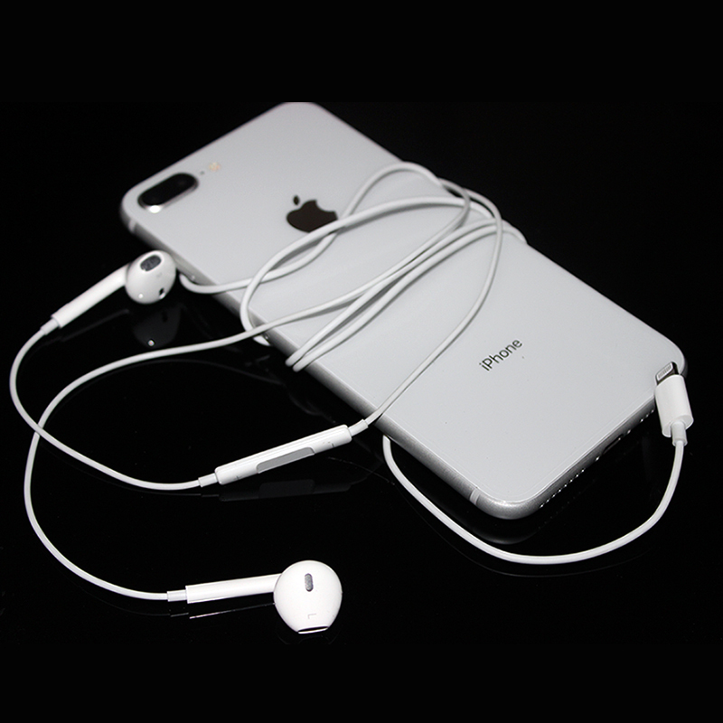iphone7plus苹果7iphone8 x 6s耳机入耳式手机线控6耳塞摩卡捷 7
