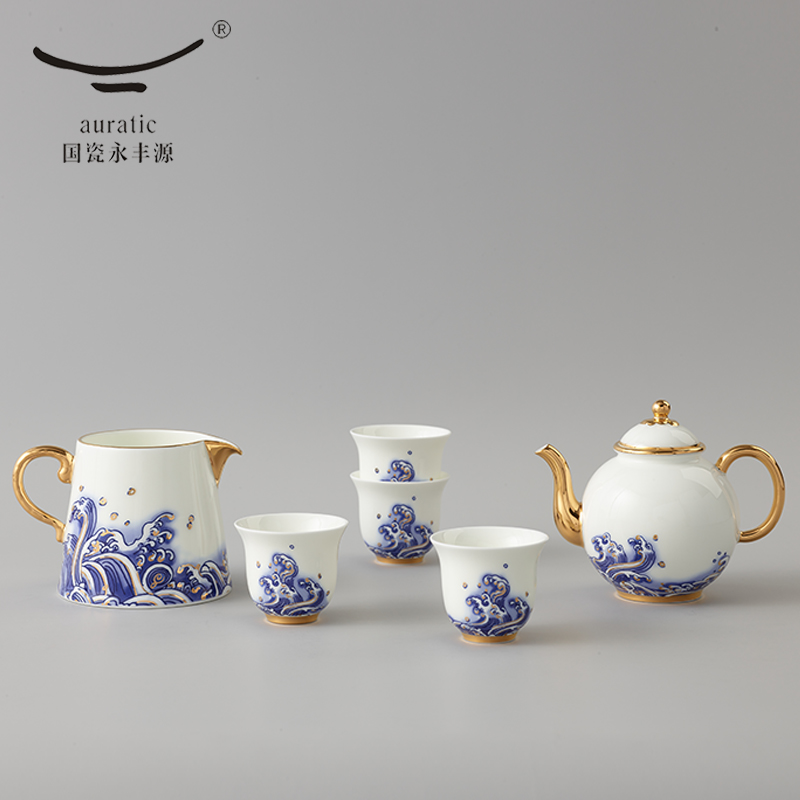 The porcelain Mr Yongfeng source porcelain sea pearl side The ceramic tea set The teapot teacup fair cup of tea