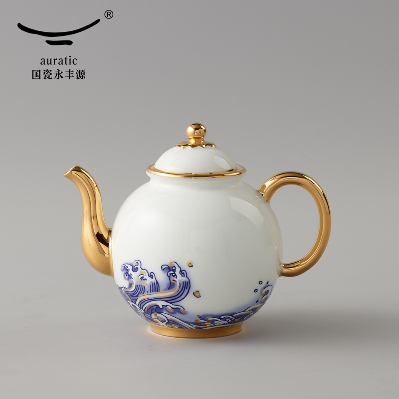 The porcelain Mr Yongfeng source 35 ceramic porcelain sea pearl kung fu tea set tea tray CPU use The teapot