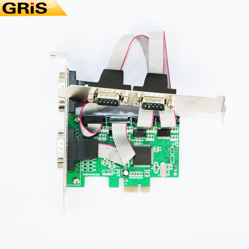gris pcie4 serial port card pcie four-port desktop rs232 interface 9-pin com industrial-grade 485 communication card