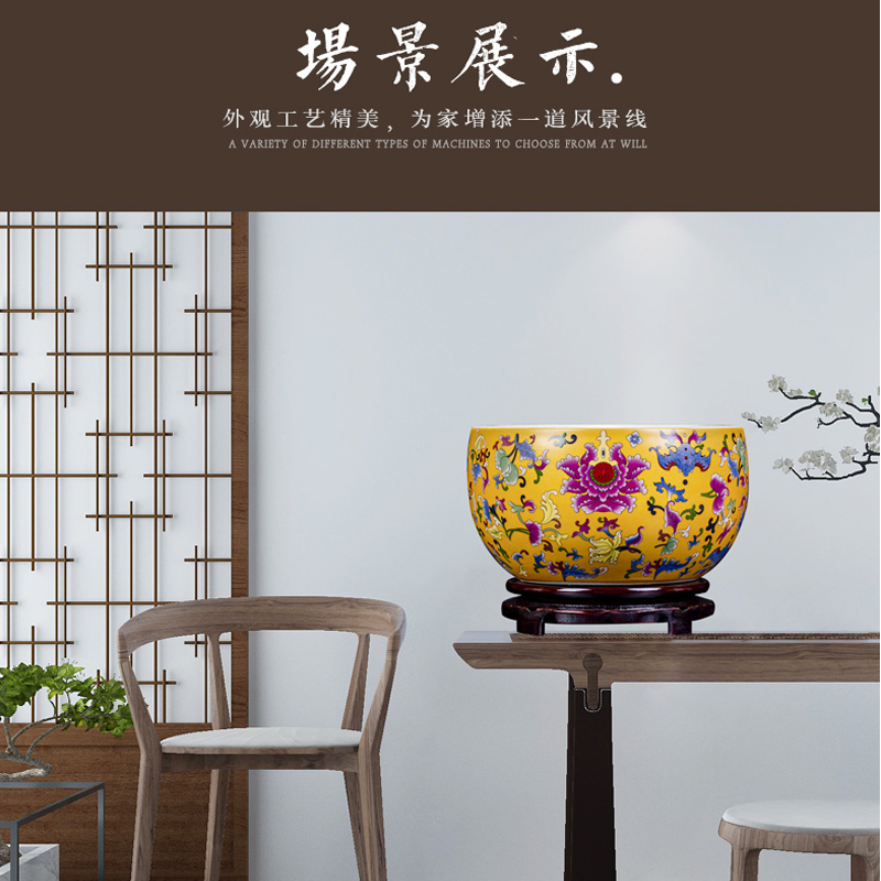 Jingdezhen ceramics cornucopia sitting room porch feng shui aquarium the opened decorative furnishing articles furnishing articles a thriving business. A basin