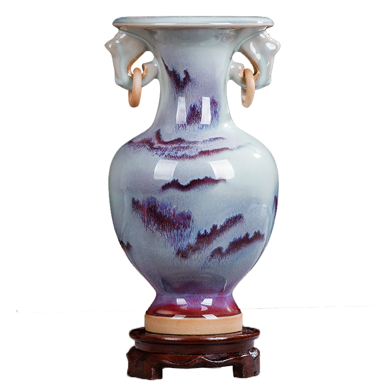 Jun porcelain up jingdezhen ceramics flower glaze floret bottle of modern home sitting room classic furnishing articles decorative arts and crafts