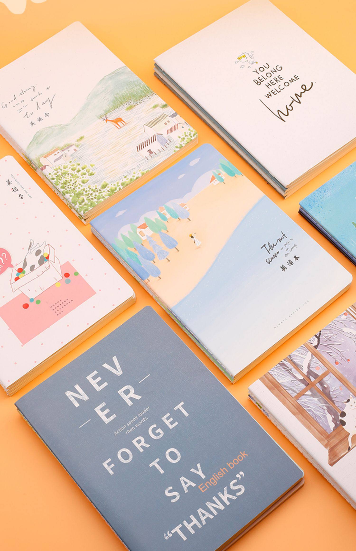 金谷英语本加厚16k英文笔记本大号本子初中生36年级小学生作业本英语