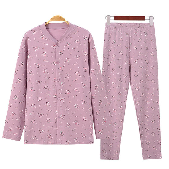 Pure cotton female cardigan autumn clothes autumn pants set in autumn and winter, middle -aged and elderly whole cotton, large size, large size, open body underwear
Pure cotton female cardigan autumn clothes autumn pants set in autumn and winter, middle -aged and elderly whole cotton, large size, large size, open body underwear