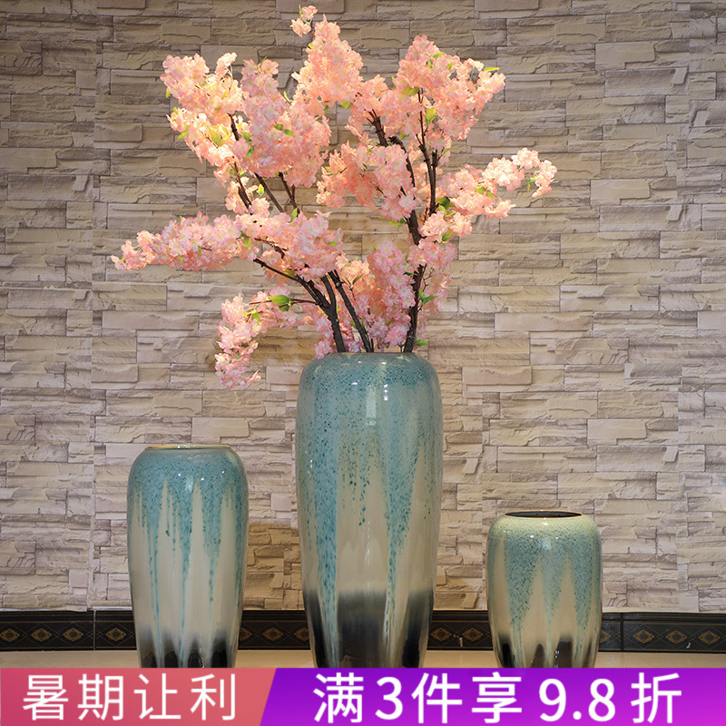 Jingdezhen ceramic vase color glaze up vase now landing contracted sitting room hotel villa clubhouse furnishing articles