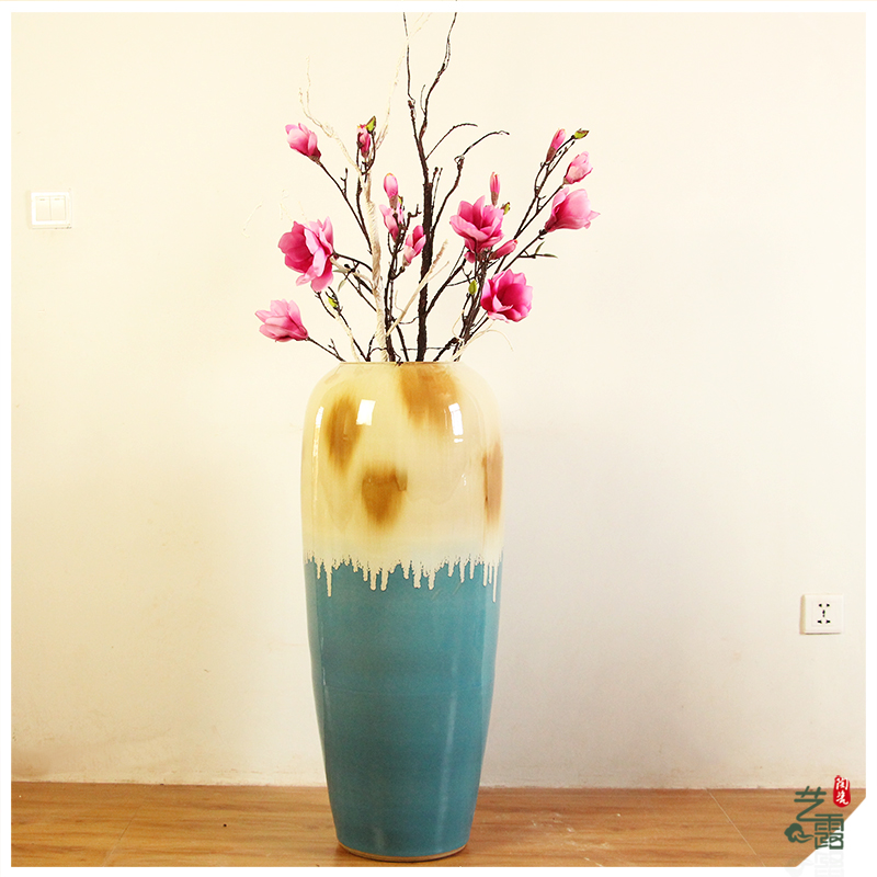 Landing a large ceramic vase furnishing articles contracted and I sitting room dry flower arranging flowers porcelain hotel villa decoration POTS