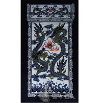 Batik curtain batik rectangular tablecloth pure handmade handicraft Double Dragon door curtain 84 * 170cm or so
