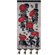 Home wall-mounted minority characteristic pattern Double-layer mural mural Miao ethnic Dai ethnic spring romance 40 * 100cm