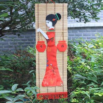 Home Living Room Book Room Decoration Painting Wall-mounted Bamboo Curtain Subpainting National Flavor 22 * 65cm random hair pattern