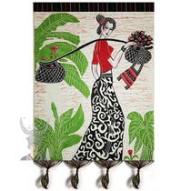 Ethnic minority featured pattern Double-layer mural Miao ethnic Dai ethnic hotel Guest house Guest House Decoration Painting 56 * 78cm