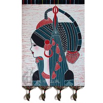 Imitating batik Miao cloth painting ethnic minority characteristic pattern double-layer mural Miao Dai 56 * 78cm