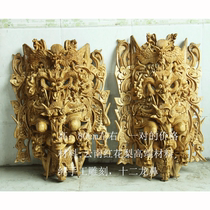 Pure hand engraving handicraft Yunnan Li wood material pair of price high 80cm shipping cost to pay