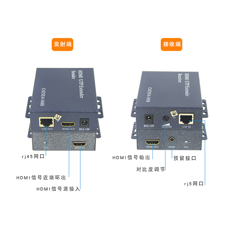 hdmi network extender 100 meters 200 meters to rj45 single network cable transmission signal enhancement amplifier uncompressed