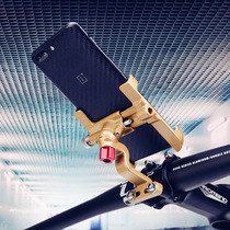 Aluminum Alloy Mobile Phone Rack Motorcycle Battery Electric Bike Takeaway Shockproof Fixed Navigation Swivel Mobile Phone Holder