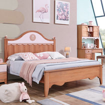All - solid wood childrens beds girls American - style 1 - meter princess bed sandwich single bed combined cot