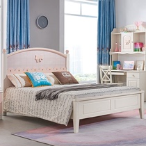 Solid wood Childrens Bed Princess Bed Single Childrens Room Girls Furniture Combination Set