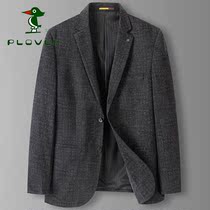Large size casual suit mens fat loose plus fertilizer plus size business suit jacket trend black casual clothes single west