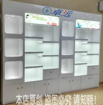 Cosmetics display cabinet display case skin care products back cabinet beauty salon display rack bag container baking paint cabinet custom-made