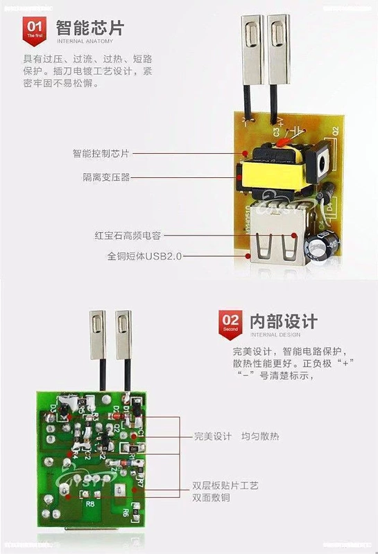 Bộ sạc ô tô điện điện thoại di động sang usb48v60v728496 sang phích cắm chuyển đổi sạc pin 5v volt 1 / 2a - Hệ thống rạp hát tại nhà