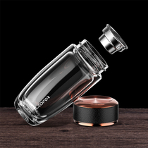 Redf double-layer glass mens high-grade transparent teacup personal use(original design)