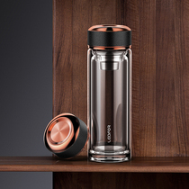 Redf double-layer glass Mens teacup high-grade transparent cup(original design)