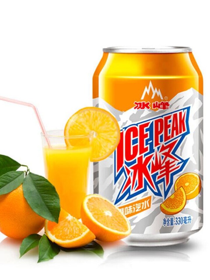 整箱冰峰汽水陕西西安特产易拉罐碳酸橙味