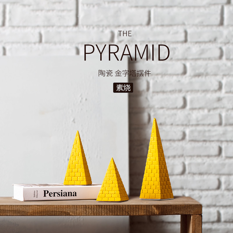 Pyramid furnishing articles creative fashion and move decoration ceramics handicraft art study office desk boss