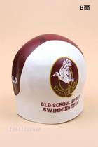 (Triumph swimming gear)Australian silicone steel helmet 3D swimming cap training competition fast swimming cap two models black and white