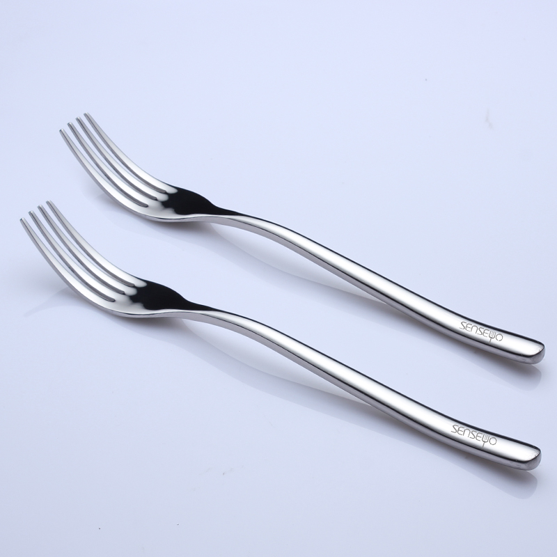 Senseyo thickening stainless steel fork cattle crisp thin fritter twist western cutlery fork fork fork Lord western food