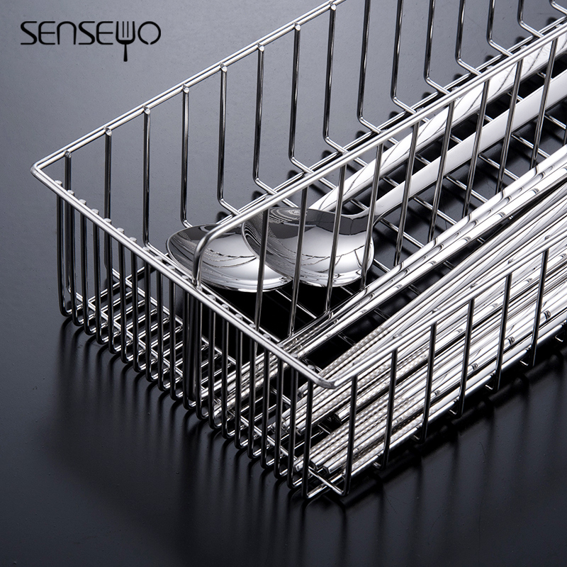 Senseyo304 alexipharmic ark of stainless steel tube chopsticks kitchen cutlery boxes chopsticks basket shelf