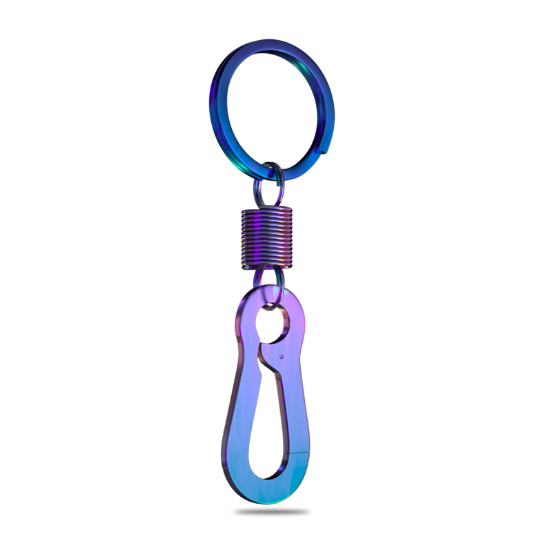 creative car keychain motorcycle keychain men's waistband stainless steel titanium burnt craft key ring pendant