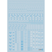(EVO)MG RB02-6 HIQ style (general warning system) Special water sticker (fluorescent blue and white)