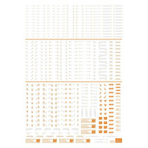 (EVO) MG 1: 100 NC05OC-1010 HIQ style (Warning system) Special water sticker (Orange gray)