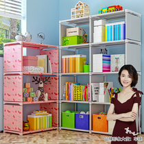 Simple bookshelf Floor shelf Table Student bookcase Simple modern childrens combination small bookshelf storage rack