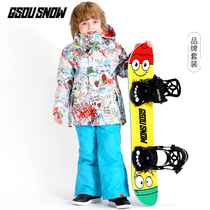 GsouSnow Kids Ski Clothing Set Snow Clothes 21 Winter Warm Waterproof Single Board Boys Girls Ski Clothing