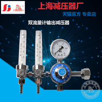 Double flow meter reducer energy saving double pipe outlet pressure reducing valve suitable for argon nitrogen helium carbon dioxide Shanghai card