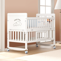 zedbed crib solid wood stitching big bed European-style multi-functional baby bb cradle newborn childrens bed removable