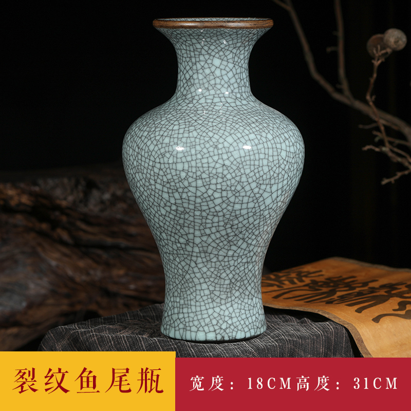 Jingdezhen ceramics vase furnishing articles flower arranging archaize sitting room up flower implement classical Chinese style household decorations