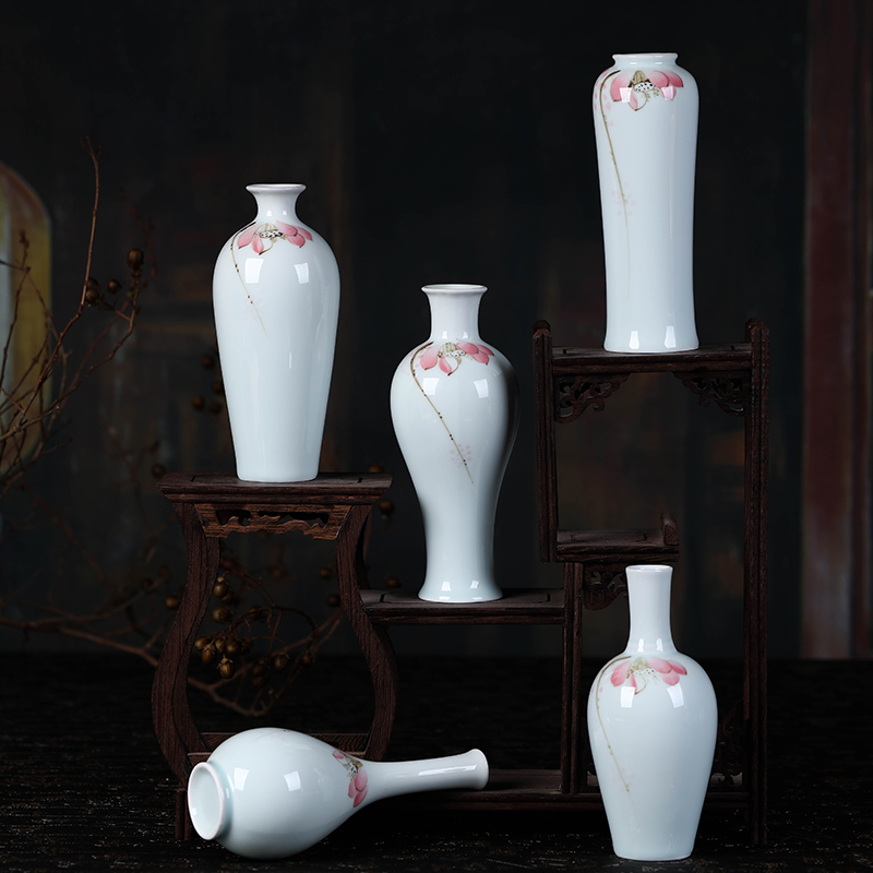 Jingdezhen porcelain vases, flower vase furnishing articles floret bottle flowers pet home rich ancient frame adornment