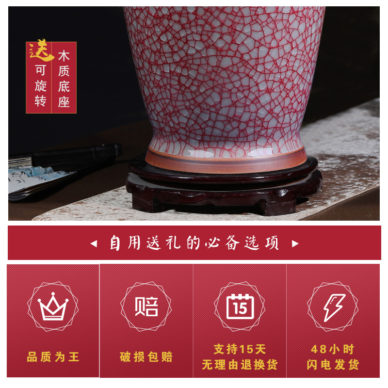 Jingdezhen large ceramic vases, flower arranging is jun porcelain TV ark, furnishing articles of the new Chinese style household living room decoration