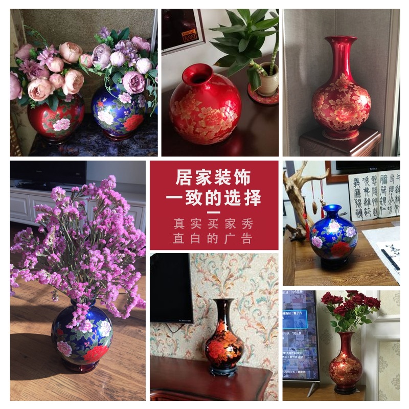 Jingdezhen ceramics glaze crystal vases, flower arrangement in modern Chinese style is contracted home sitting room adornment handicraft furnishing articles