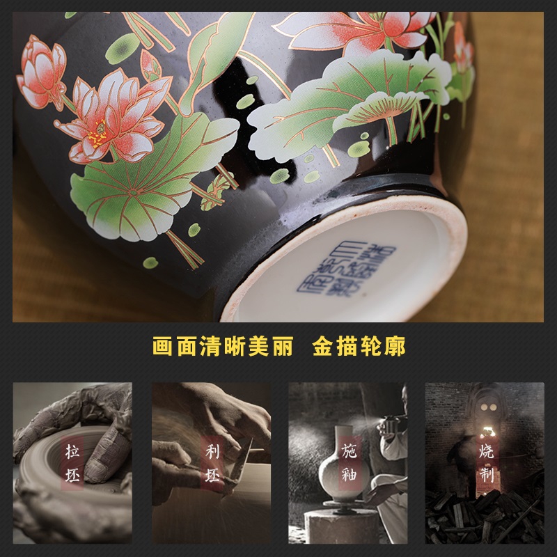 Furnishing articles sharply jingdezhen ceramics glaze vase flower arranging flower implement modern vogue to live in the sitting room porch decoration