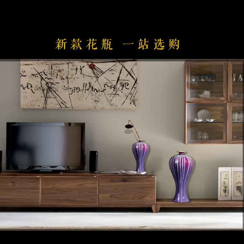 Jingdezhen ceramics, vases, flower, flower implement color glaze furnishing articles home guest decoration restaurant adornment porcelain