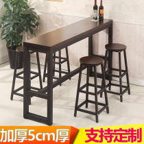 Thickened wall bar table partition home small living room rectangular bar table and chair narrow table simple modern high table